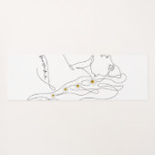 Line Art zeichn der Frau - Bloom, wo Sie sind Yogamatte (Rückseite (Horizontal))