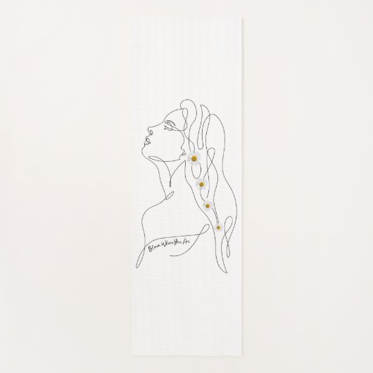 Line Art zeichn der Frau - Bloom, wo Sie sind Yogamatte (Vorderseite)