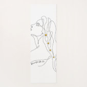 Line Art zeichn der Frau - Bloom, wo Sie sind Yogamatte (Rückseite)