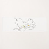 Line Art zeichn der Frau - Bloom, wo Sie sind Yogamatte (Vorderseite (Horizontal))