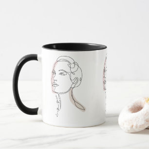 Line Art zeichn der Frau - Leben Sie Ihre Träume Tasse