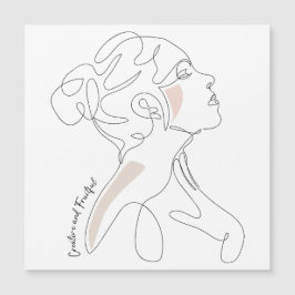 Line Art zeichn - Kreativ und fruchtbar Magnetkarte