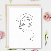 Line Art zeichn | Schwarzweiß | MINIMALISTISCH Poster