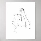 Line Art zeichn | Schwarzweiß | MINIMALISTISCH Poster (Vorne)