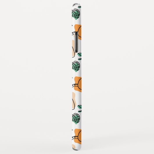 Line Art zeichnend Katzen und Blume Case-Mate iPhone Hülle (Hinten/Rechts)