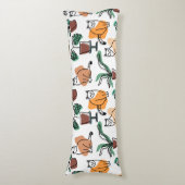 Line Art zeichnend Katzen und Blume Seitenschläferkissen (Vorderseite Vertikal)