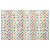 Line Art zeichnend Katzen und Blume Stoff (Yard (91,4 cm))