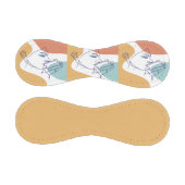 Line Art zeichnend Poster der Frau Kaffee trinken Baseball (Paneele)