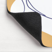 Line Art zeichnend Poster der Frau Kaffee trinken Mousepad (Ecke)