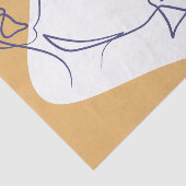 Line Art zeichnend Poster der Frau Kaffee trinken Seidenpapier (Ausschnitt)