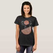 Line Art Zeichnend weibliches Gesicht Tshirt (Vorne ganz)