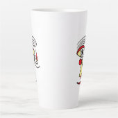 Line Artwork Abstrakte Gesichter Einfache Formen k Milchtasse (Vorderseite)