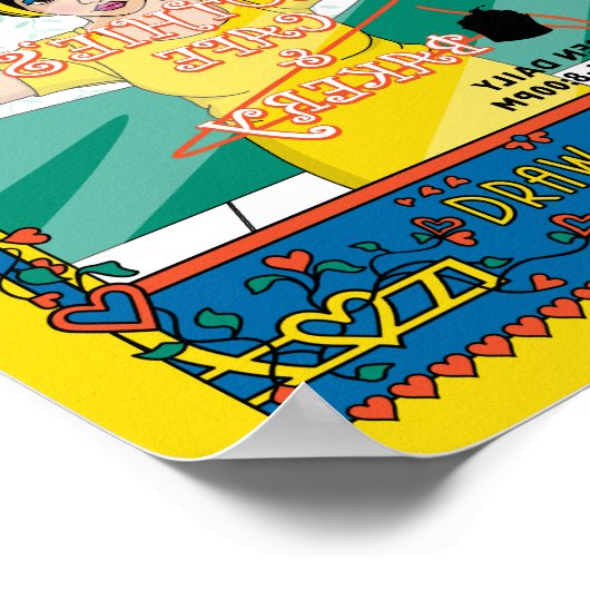 Line_B_8x10 gezeichnet Poster (Ecke)