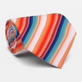 Line Blue Orange Muster Krawatte (Gerollt)