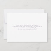 Line Blume Lavender Danke Karte (Rückseite)