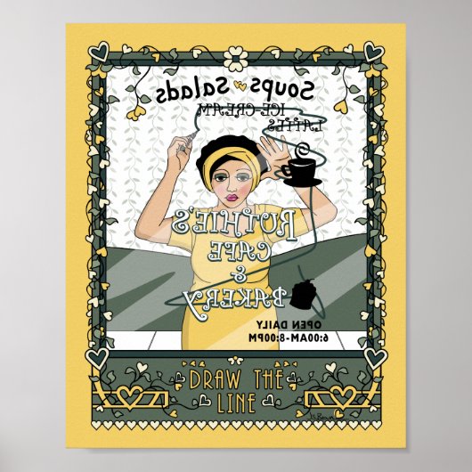 Line_C_8x10 gezeichnet Poster (Vorne)