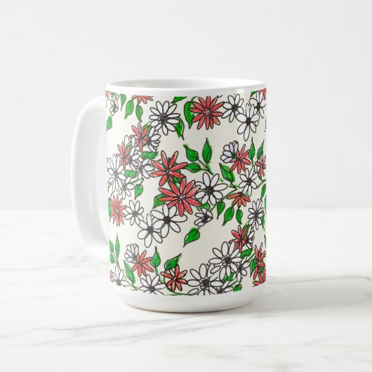 Line Daisy Kaffeetasse (Vorderseite Links)