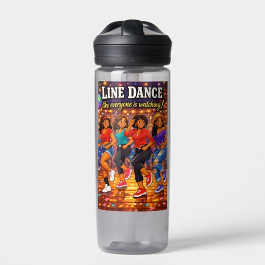 Line Dance, als ob jeder zusieht! Trinkflasche (Vorderseite)