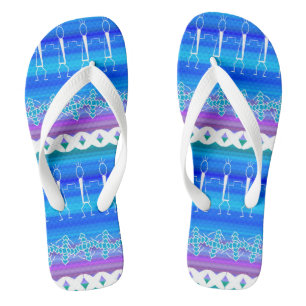 Line Dance Blue Badesandalen