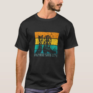Line Dance Boost Retro Vintag Sunset Texas Line D T-Shirt