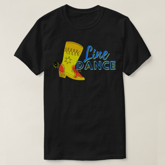Line Dance Boots T-Shirt (Design vorne)