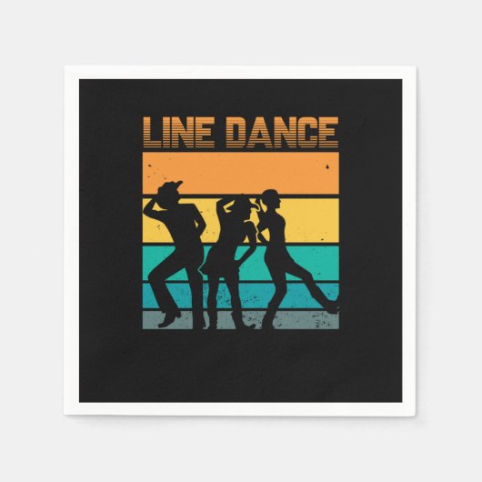 Line Dance Country Dance Line Tanz Country Geschen Serviette (Vorderseite)