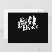 Line Dance Country Line Dancing Boost Music Gift Postkarte (Vorne/Hinten)