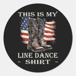 Line Dance Country Music Line Tanz Runder Aufkleber