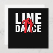 Line Dance Cowboy Line Tanz Country Music Geschenk Einladung (Vorne/Hinten)