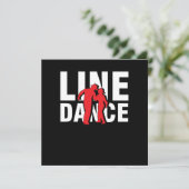 Line Dance Cowboy Line Tanz Country Music Geschenk Einladung (Stehend Vorderseite)