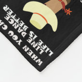 Line Dance Dancing Cowboy Hat Country Music Fleecedecke (Ecke)