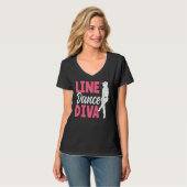 Line Dance Diva Line Dancing Line Dancer 1 T-Shirt (Vorderseite Vollansicht)