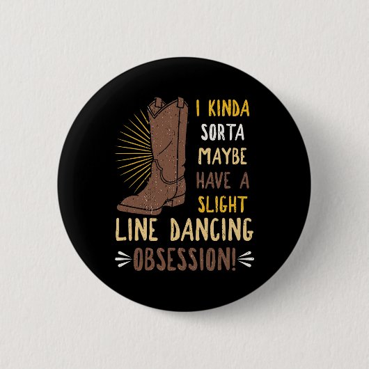 Line Dance einstudierter Gruppentänzer Tanz Tee Button (Vorderseite)
