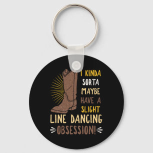 Line Dance einstudierter Gruppentänzer Tanz Tee Schlüsselanhänger