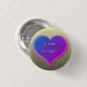 Line Dance Herz Custom-Cut Vinyl Sticker Button (Vorne & Hinten)