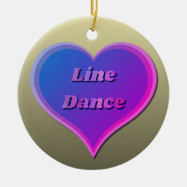 Line Dance Herz Custom-Cut Vinyl Sticker Keramik Ornament
