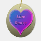 Line Dance Herz Custom-Cut Vinyl Sticker Keramik Ornament (Links)