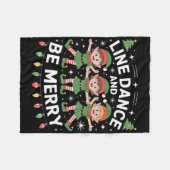 Line Dance ist der Geist von Weihnachten Fleecedecke (Vorderseite (Horizontal))