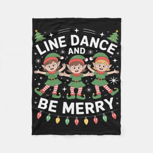 Line Dance ist der Geist von Weihnachten Fleecedecke (Vorderseite)
