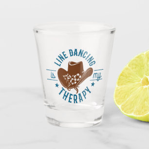 Line Dance Ist Meine Therapie Lustiger Tanz Schnapsglas