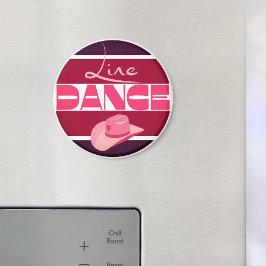 Line Dance Liebe Cowboyhat pink Magnet