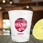Line Dance Liebe Cowboyhat pink Schnapsglas