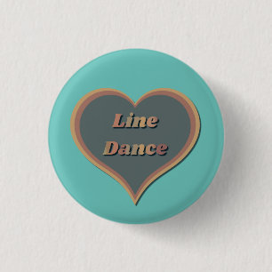 Line Dance Liebe Herzstück Button