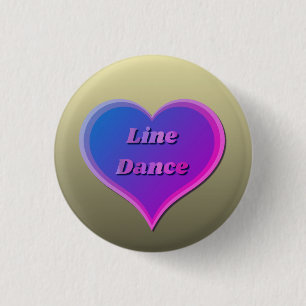 Line Dance Liebe Herzstück Button
