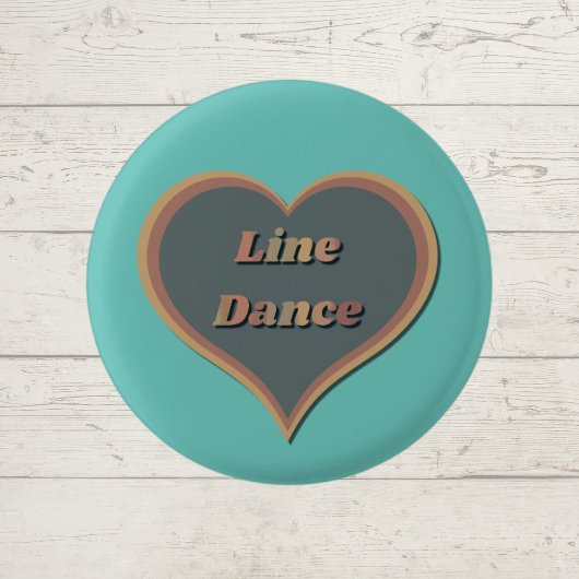 Line Dance Liebe Herzstück Button