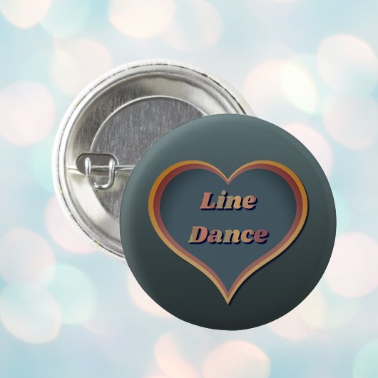 Line Dance Liebe Herzstück Button