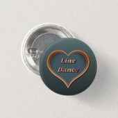 Line Dance Liebe Herzstück Button (Vorne & Hinten)