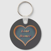 Line Dance Liebe Herzstück Schlüsselanhänger (Vorderseite)