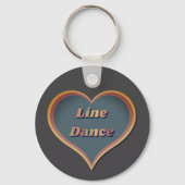 Line Dance Liebe Herzstück Schlüsselanhänger (Rückseite)