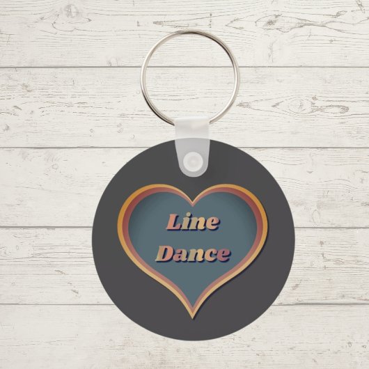 Line Dance Liebe Herzstück Schlüsselanhänger